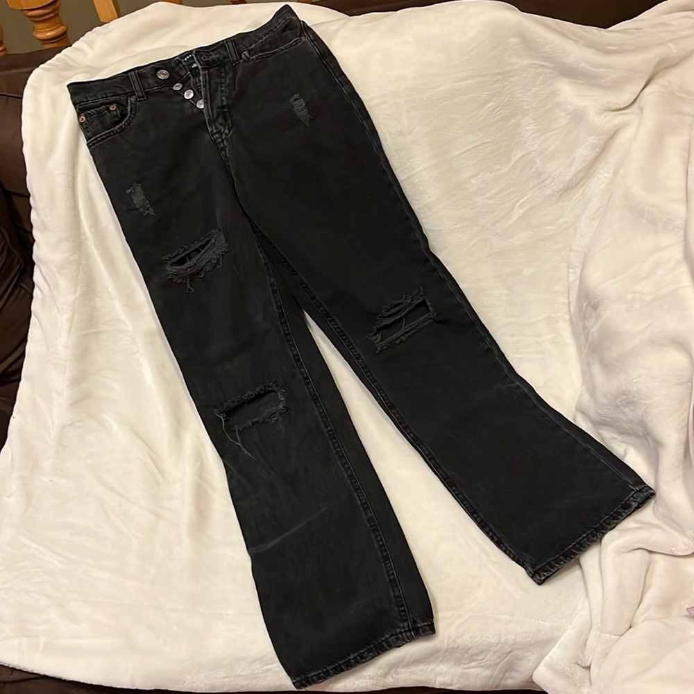 Aeropostales Distressed Button fly 90’s baggy jeanss